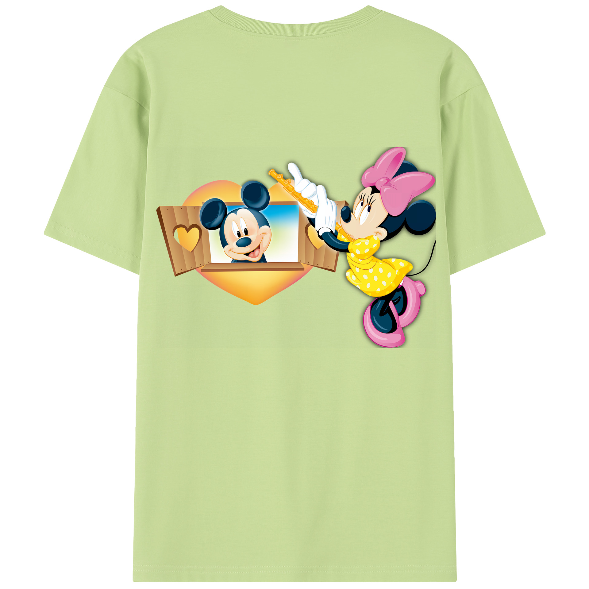 （画像用） ミッキーマウス Mickey Mouse 綿100％半袖Tシャツ（背面プリント）